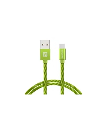 Swissten Kabel USB - USB Typ C 1,2m Zielony (71521207)