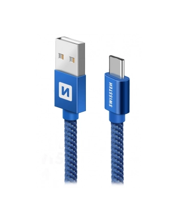 Swissten Kabel USB - USB Typ C 1,2m Niebieski (71521208) nr 1