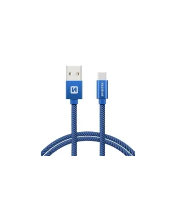 Swissten Kabel USB - USB Typ C 1,2m Niebieski (71521208) nr 2