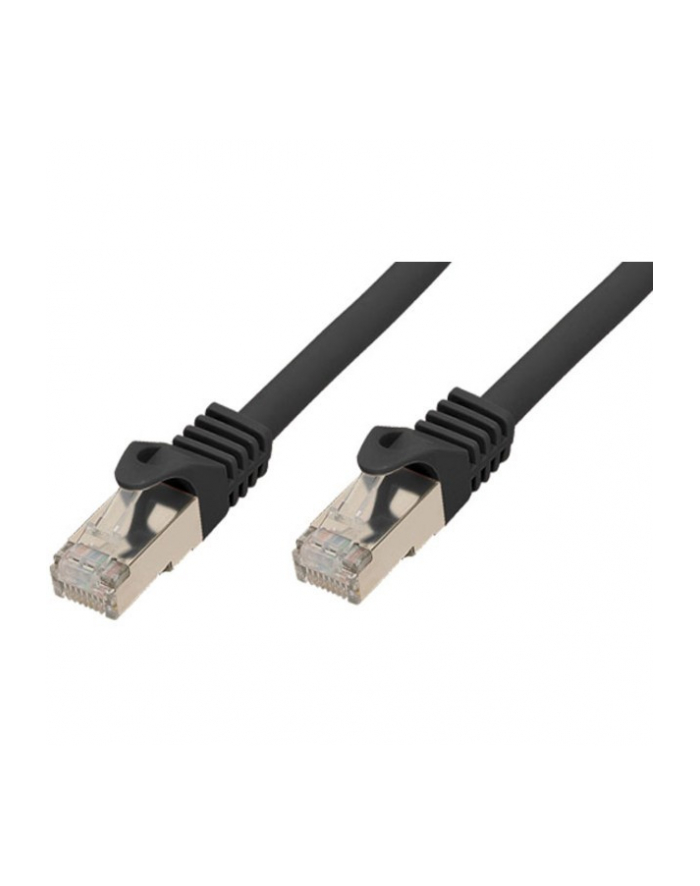 Patchcord Patchkabel CAT7/6a S/FTP 10m black RJ45 (LSZH) główny