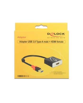 DELOCK ADAPTER USB 3.0 NA HDMI DELOCK 62736 20 CM CZARNY  ()