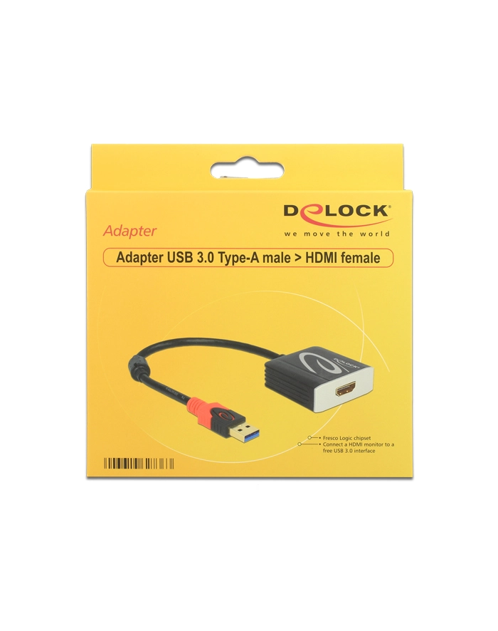 DELOCK ADAPTER USB 3.0 NA HDMI DELOCK 62736 20 CM CZARNY  () główny