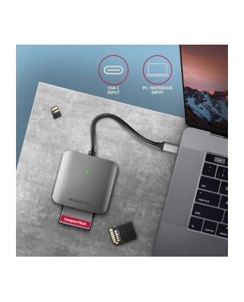 axagon Zewnętrzny czytnik kart CRE-S3C, USB-C 3.2 GEN 1, 3-slot ' lun SD/microSD/CF, obsługa UHS-II nr 2