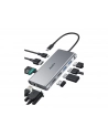 aukey Hub USB-C CB-C89 aluminiowy  | 10w1 | RJ45 Ethernet 10/100/1000Mbps | 4xUSB | HDMI 4k@30Hz | SD i microSD | USB-C Power Delivery 100W - nr 3