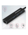 axagon Karta sieciowa HMA-GL3A 3x USB-A + GLAN, USB3.2 Gen 1 hub, metalowy, 20cm USB-A kabel - nr 8