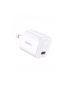 aukey Mini ładowarka sieciowa PA-B1 Omnia  1xUSB-C Power Delivery 20W 3A Biała - nr 4