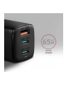 axagon Ładowarka sieciowa ACU-DPQ65, GaN 65W, 3x port (USB-A + dual USB-C), PD3.0/QC4+/PPS/Apple - nr 12