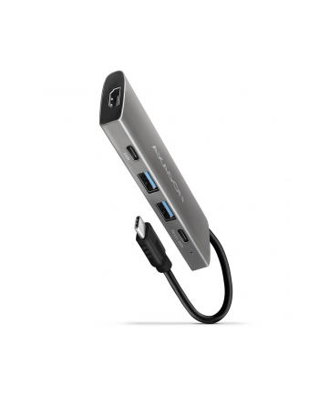 axagon Wieloportowy hub szerokopasmowy HMC-5G2 2x USB-A + 2x USB-C + HDMI, USB-C 3.2 Gen 2 10Gbps, PD 60W, 13cm USB-C kabel