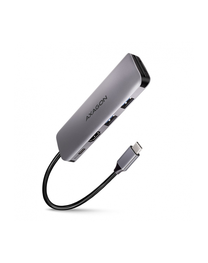 axagon Wieloportowy hub HMC-5 2x USB-A, HDMI, SD/microSD, USB 3.2 Gen 1, PD 100W, 20cm USB-C kabel główny