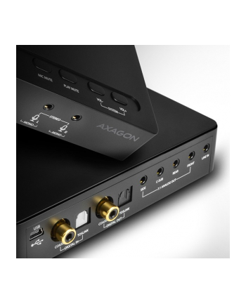 axagon Zewnętrzna karta dzwiękowa ADA-71, Soundbox USB real 7.1 audio adapter, SPDIF in/out
