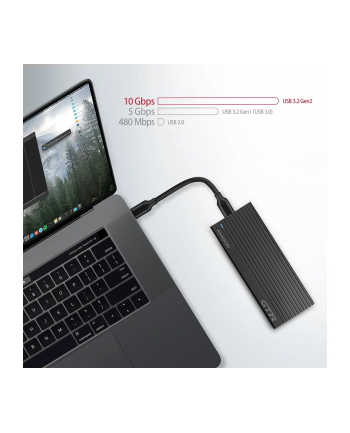 axagon Obudowa zewnętrzna aluminiowa EEM2-GTR, USB-C 3.2 GEN 2 M.2 NVMe SSD nr 2