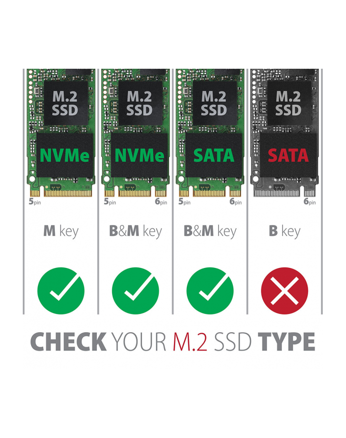 axagon Obudowa zewnętrzna, aluminiowa, bezśrubowa, EEM2-SG2, USB-C 3.2 Gen 2 - M.2 NVMe ' SATA SSD główny