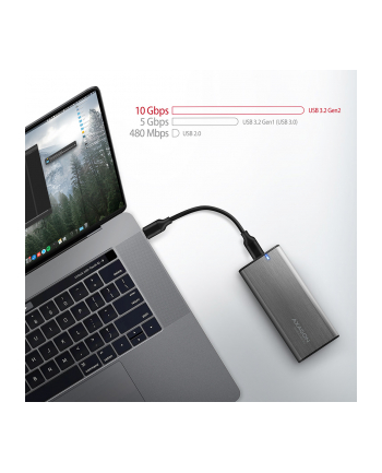 axagon Obudowa zewnętrzna, aluminiowa, bezśrubowa, EEM2-SG2, USB-C 3.2 Gen 2 - M.2 NVMe ' SATA SSD