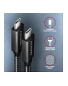 axagon Kabel (USB-C - USB-C) BUCM32-CM10A 3.2 Gen 2, 1m, PD 100W, 5A, 4K HD, ALU, oplot, czarny - nr 33
