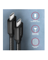 axagon Kabel USB-C - USB-C BUCM3-CM20AB 3.2 Gen 1, 2m, PD 60W, 3A, ALU, oplot, czarny - nr 34