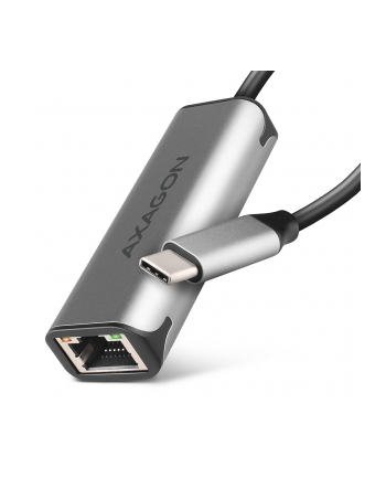 axagon Karta sieciowa 2.5 Gigabit Ethernet AD-E-25RC USB-C 3.2 Gen 1 - Realtek 8156, automatyczna instalacja, szara