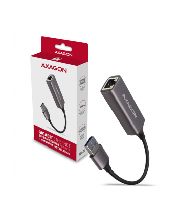 axagon Karta sieciowa Gigabit Ethernet adapter AD-E-TR, USB-A 3.2 Gen 1, instalacja automatyczna, metal, titan grey nr 1