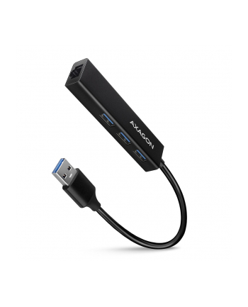 axagon Karta sieciowa HMA-GL3A 3x USB-A + GLAN, USB3.2 Gen 1 hub, metalowy, 20cm USB-A kabel