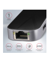 axagon Karta sieciowa HMC-6GL 3x USB-A, HDMI, RJ-45, USB 3.2 Gen 1 hub, PD 100W 20cm USB-C kabel - nr 25