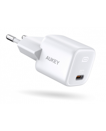 aukey Mini ładowarka sieciowa PA-B1 Omnia  1xUSB-C Power Delivery 20W 3A Biała