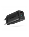 axagon Ładowarka sieciowa ACU-DPQ65, GaN 65W, 3x port (USB-A + dual USB-C), PD3.0/QC4+/PPS/Apple - nr 1