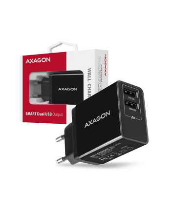 axagon Ładowarka sieciowa ACU-DS16, SMART 16W, 2x port USB-A, 5V/2.2A + 5V/1A