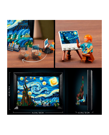 LEGO 21333 Ideas Vincent van Gogh - Starry Night Construction Toy (3D Replica of Van Goghs Masterpiece)