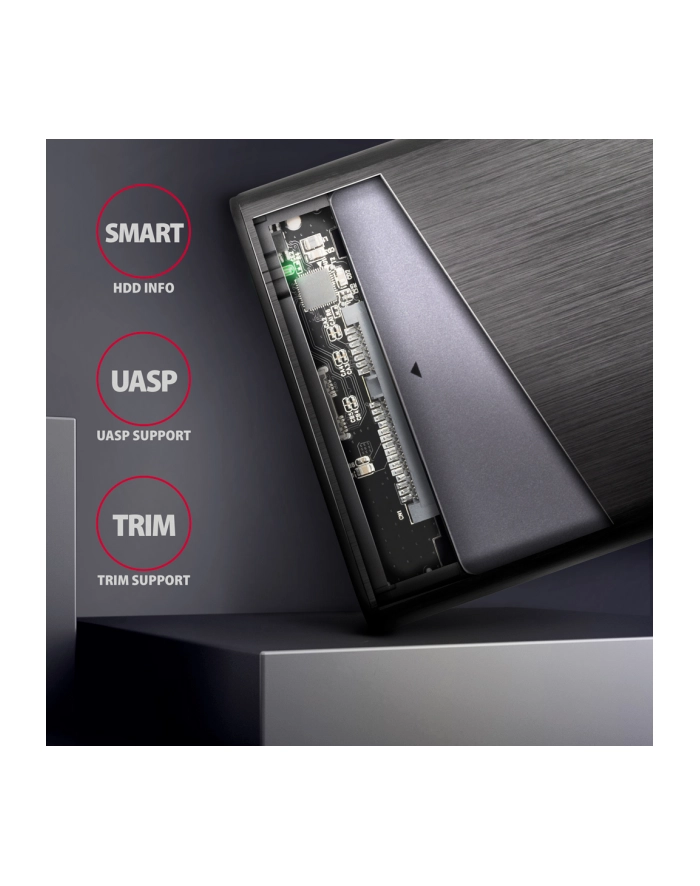 axagon Bezśrubowa aluminiowa obudowa zewnętrzna USB 3.2 Gen 1 - SATA 6G dla 2.5' SSD/HDD EE25-A6M główny