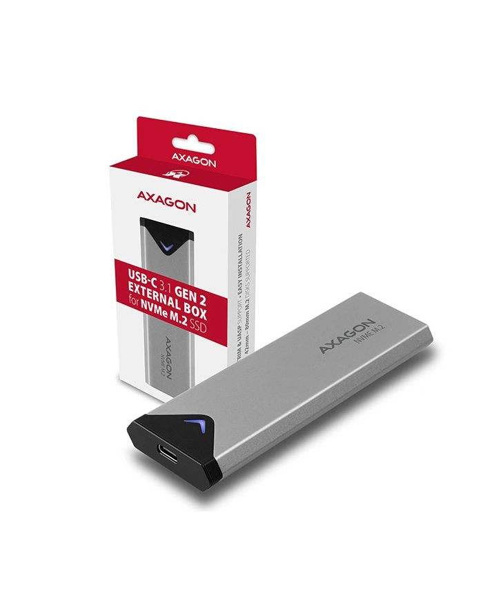 axagon Obudowa zewnętrzna aluminiowa EEM2-UG2, USB-C 3.2 Gen 2 - M.2 NVMe SSD, długość 42 do 80 mm główny