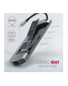 axagon Karta sieciowa HMC-6M2 USB-C 3.2 Gen 1 hub w. M.2 SATA + HDMI + GLAN + 2x USB-A + PD 100W - nr 13