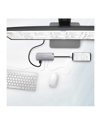 axagon Karta sieciowa HMC-6M2 USB-C 3.2 Gen 1 hub w. M.2 SATA + HDMI + GLAN + 2x USB-A + PD 100W nr 1