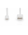 digitus Kabel do transmisji danych/ładowania USB A/Lightning MFI 2m Biały - nr 20