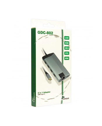Inter-Tech GDC-802 Docking Station (USB, HDMI, RJ-45, Power Delivery)