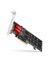 axagon Karta rozszerzeń PCEM2-ND, PCIe x 8 kontroler 2x slot M.2 NVMe M-key RAID wsparcie dla płyt bez bifurkacji, w zestawie LP - nr 16