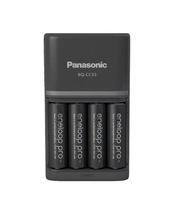 Panasonic Ni-Mh Eneloop Bq-Cc55 + 4 X R6/Aa Pro 2500Mah Bk-3Hcde (Kkj55Hcd40E) nr 1