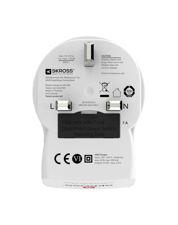 Skross Europa - UK + USB (1500280) główny