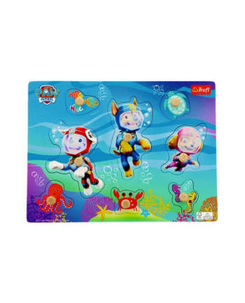 Puzzle medium Paw Patrol under water Zabawka drewniana 61631 Trefl