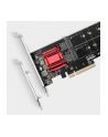 axagon Karta rozszerzeń PCEM2-ND, PCIe x 8 kontroler 2x slot M.2 NVMe M-key RAID wsparcie dla płyt bez bifurkacji, w zestawie LP - nr 19