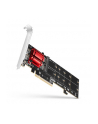 axagon Karta rozszerzeń PCEM2-ND, PCIe x 8 kontroler 2x slot M.2 NVMe M-key RAID wsparcie dla płyt bez bifurkacji, w zestawie LP - nr 22