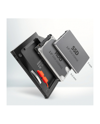axagon Ramka n a 2,5 cala SSD-HDD do gniazda DVD, RSS-CD09, 9.5mmLED aluminium nr 2