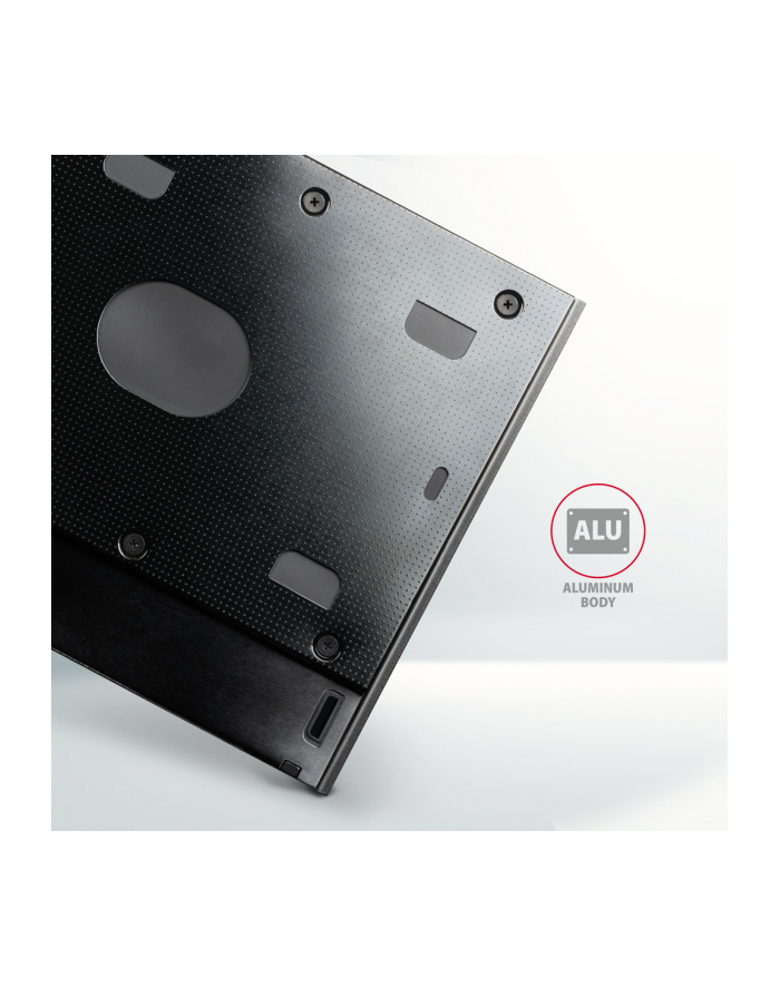 axagon Ramka n a 2,5 cala SSD-HDD do gniazda DVD, RSS-CD09, 9.5mmLED aluminium główny