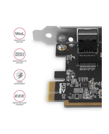 axagon Karta sieciowa PCIe PCEE-GRF, 1x Gigabit Ethernet port RJ-45 Realtek LP