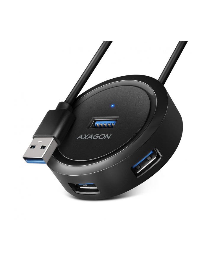 axagon Hub 4-portowy HUE-P1A USB 3.2 Gen 1 round micro USB, 30cmUSB-A kabel główny