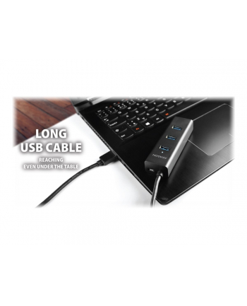 axagon HUB 4-portowy HUE-S2BP USB 3.2 Gen 1 charging hub 1.2m   kabel, AC adapter nr 1