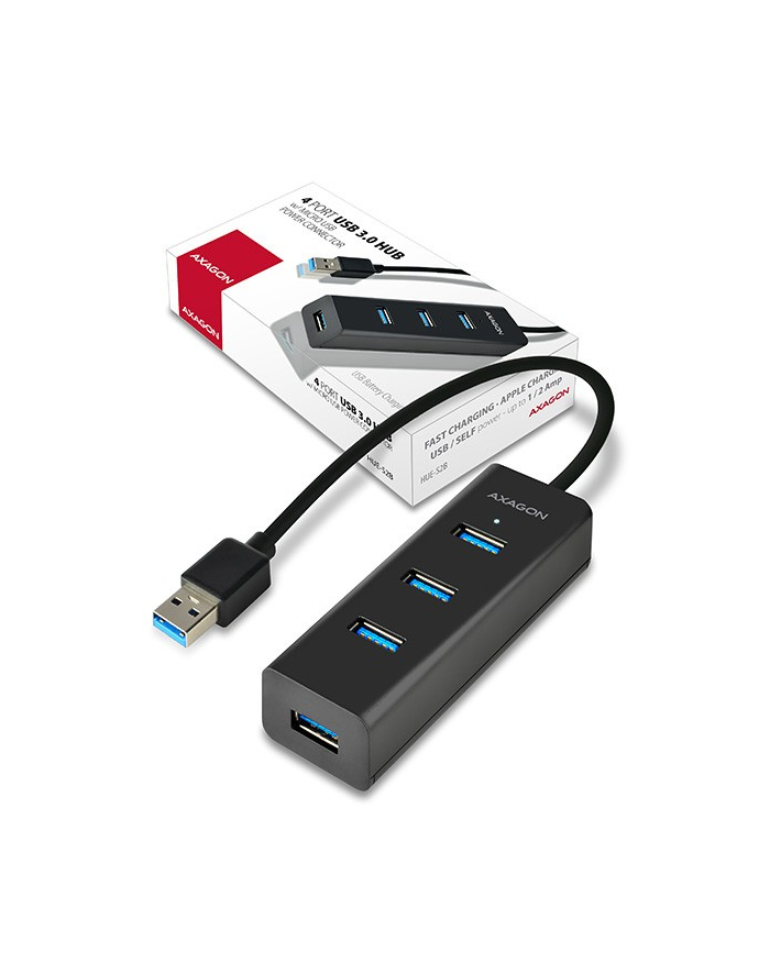 axagon Hub 4-portowy HUE-S2B USB 3.2 Gen 1 charging hub, microUSB główny