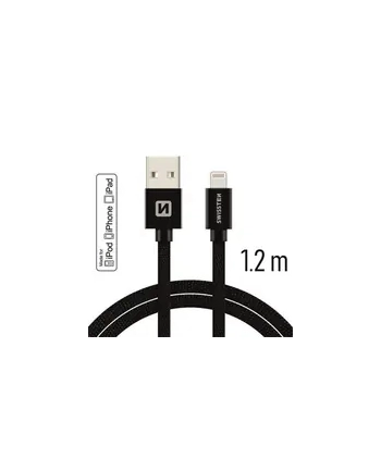 Swissten Kabel USB - Lightning 1,2m Czarny (71524201) nr 1