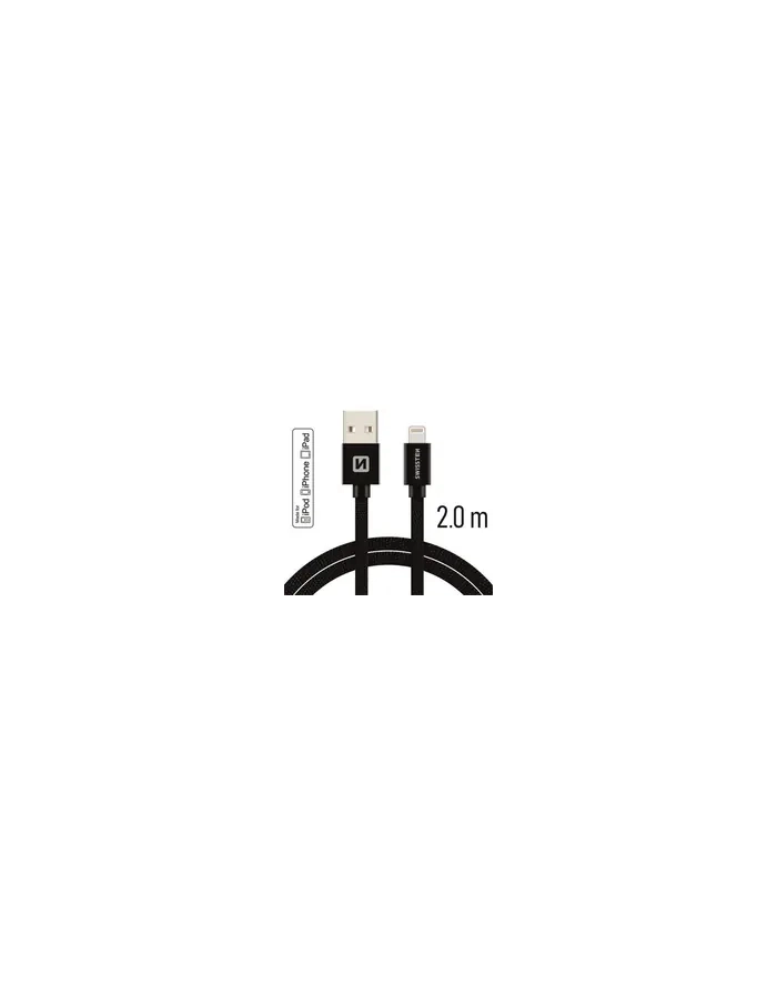 Swissten Kabel USB - Lightning 2m Czarny (71524301) główny