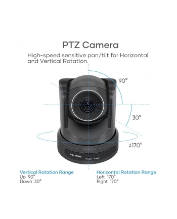 rocware RC20 - Kamera 1080p PTZ USB PTZ USB 1080p do wideokonferencji - 10x zoom optyczny nr 2