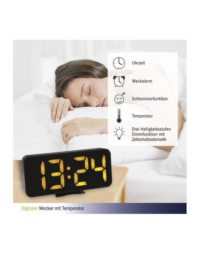 Tfa Dostmann Digital Alarm Clock With Led Luminous Digits (60202701) główny