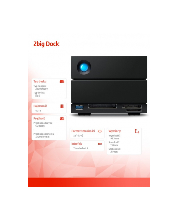 lacie Dysk zewnętrzny 2big V2 Dock 40TB STLG40000400